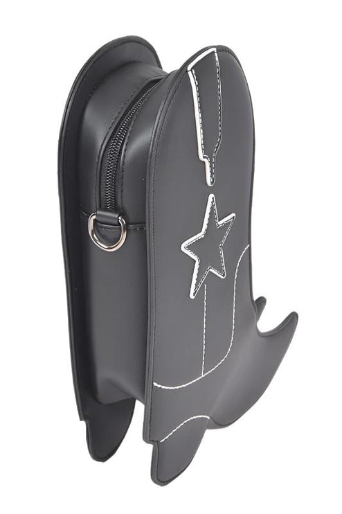 Cowboy Boots Shape Western Style Fashion Statement Iconic Swing Crossbody Bag - Accessoriesforever