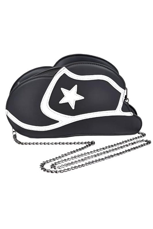 Cowboy Hat Shape Western Style Fashion Statement Iconic Swing Crossbody Bag