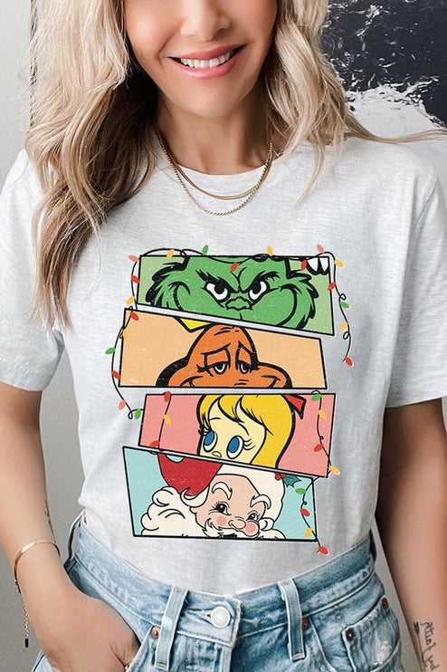 Merry Grinchmas Christmas Holiday Unisex Short Sleeve Graphic Tee T-Shirt - Accessoriesforever