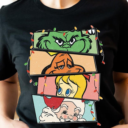 Merry Grinchmas Christmas Holiday Unisex Short Sleeve Graphic Tee T-Shirt - Accessoriesforever