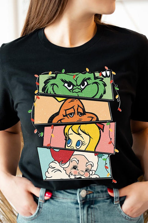 Merry Grinchmas Christmas Holiday Unisex Short Sleeve Graphic Tee T-Shirt