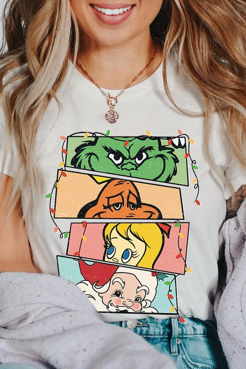 Merry Grinchmas Christmas Holiday Unisex Short Sleeve Graphic Tee T-Shirt - Accessoriesforever
