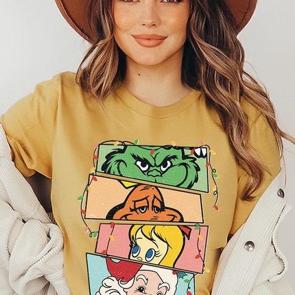 Merry Grinchmas Christmas Holiday Unisex Short Sleeve Graphic Tee T-Shirt - Accessoriesforever