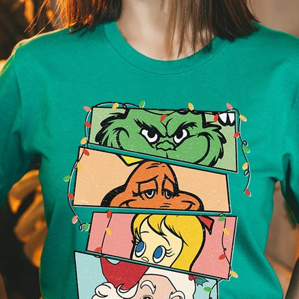 Merry Grinchmas Christmas Holiday Unisex Short Sleeve Graphic Tee T-Shirt - Accessoriesforever