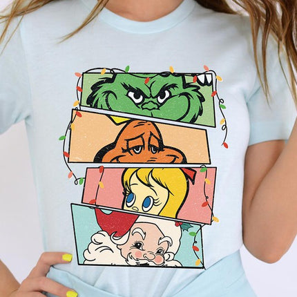 Merry Grinchmas Christmas Holiday Unisex Short Sleeve Graphic Tee T-Shirt - Accessoriesforever