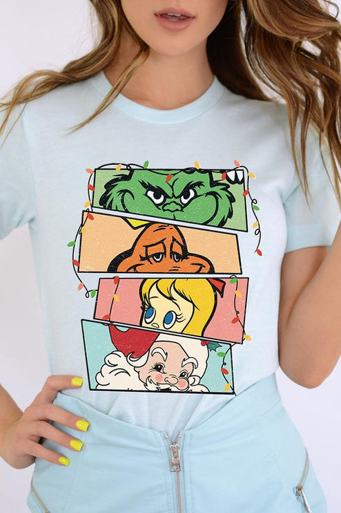 Merry Grinchmas Christmas Holiday Unisex Short Sleeve Graphic Tee T-Shirt - Accessoriesforever