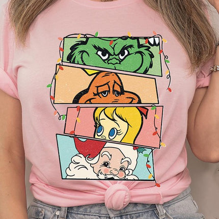 Merry Grinchmas Christmas Holiday Unisex Short Sleeve Graphic Tee T-Shirt - Accessoriesforever