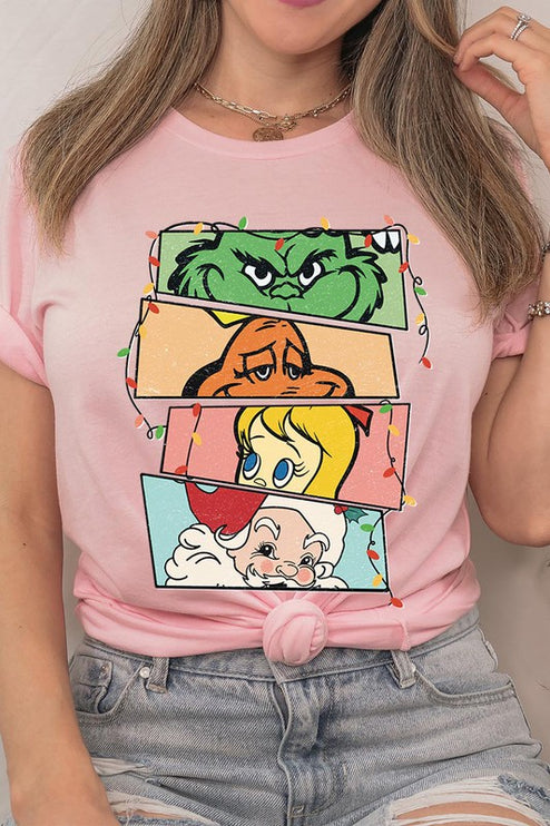 Merry Grinchmas Christmas Holiday Unisex Short Sleeve Graphic Tee T-Shirt - Accessoriesforever