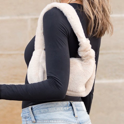 Luxurious Soft Plush Elegant Fashion Shoulder Handbag Bag - Accessoriesforever