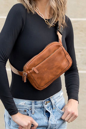 Simple Classic Stylish Leather Everyday Belt Sling Bag - Accessoriesforever