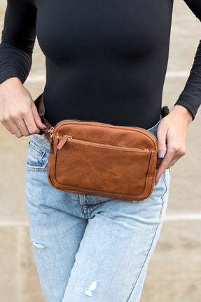 Simple Classic Stylish Leather Everyday Belt Sling Bag - Accessoriesforever