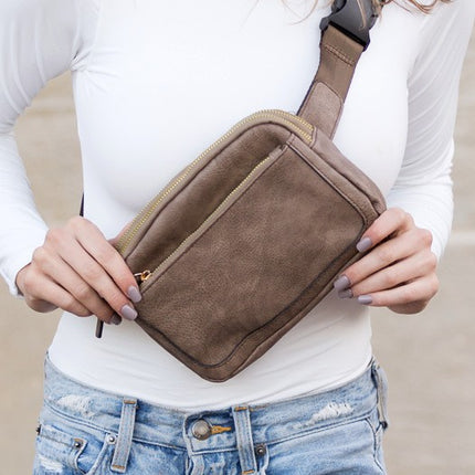 Simple Classic Stylish Leather Everyday Belt Sling Bag - Accessoriesforever