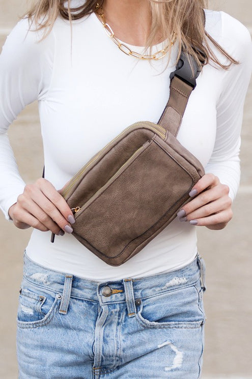 Simple Classic Stylish Leather Everyday Belt Sling Bag