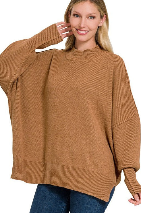 Stylish Comfy Fashion Side Slit Oversized Sweater