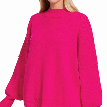 Stylish Comfy Fashion Side Slit Oversized Sweater - Accessoriesforever
