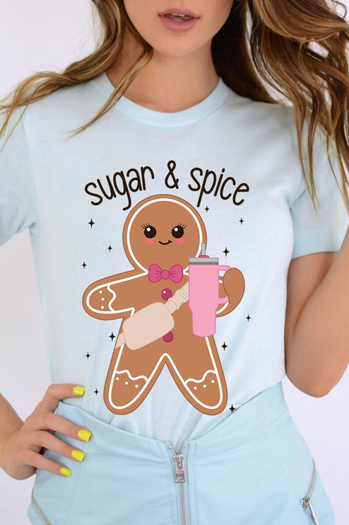 Cozy Sugar & Spice Gingerbread Christmas Holiday Unisex Short Sleeve Tee T-shirt - Accessoriesforever