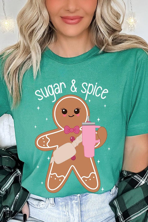 Cozy Sugar & Spice Gingerbread Christmas Holiday Unisex Short Sleeve Tee T-shirt - Accessoriesforever