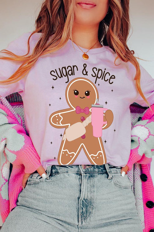 Cozy Sugar & Spice Gingerbread Christmas Holiday Unisex Short Sleeve Tee T-shirt - Accessoriesforever
