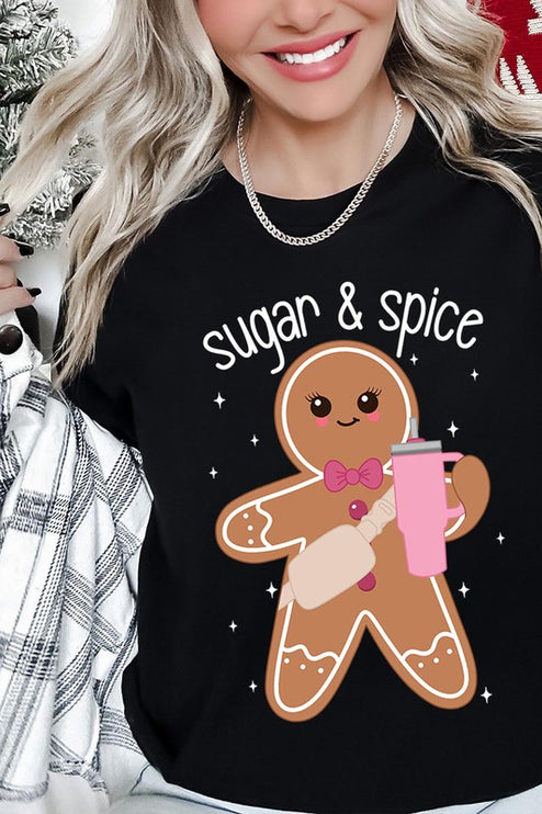 Cozy Sugar & Spice Gingerbread Christmas Holiday Unisex Short Sleeve Tee T-shirt - Accessoriesforever