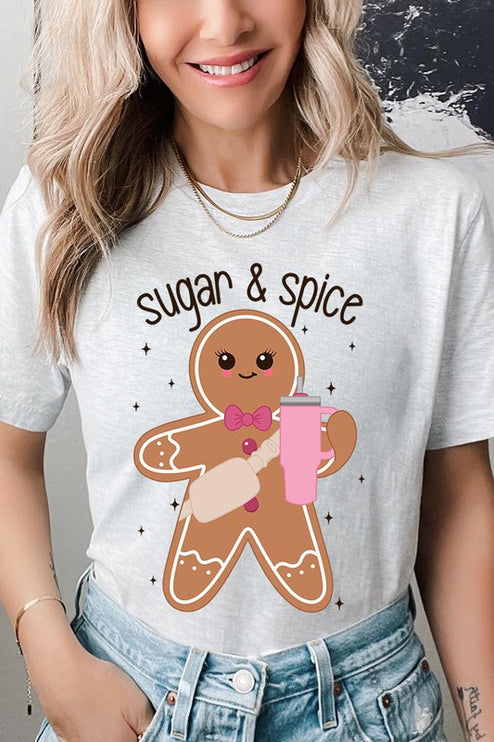 Cozy Sugar & Spice Gingerbread Christmas Holiday Unisex Short Sleeve Tee T-shirt - Accessoriesforever