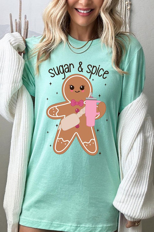 Cozy Sugar & Spice Gingerbread Christmas Holiday Unisex Short Sleeve Tee T-shirt - Accessoriesforever