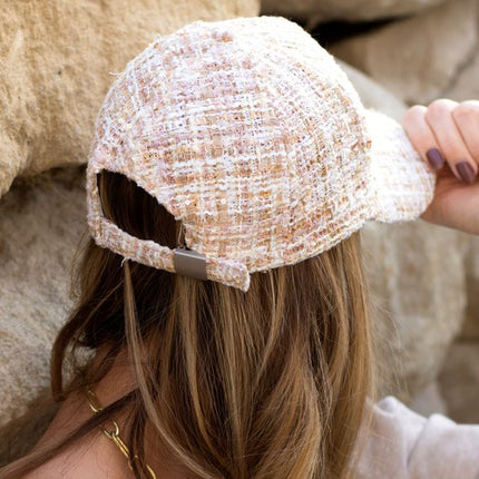 Chic Trendy Fashion Tweed Sparkle Weave Baseball Ball Cap Hat - Accessoriesforever