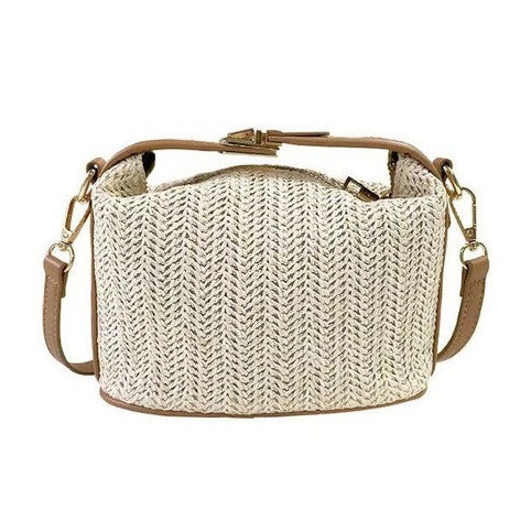 Chic Boho Crochet Top Handle Crossbody Bag