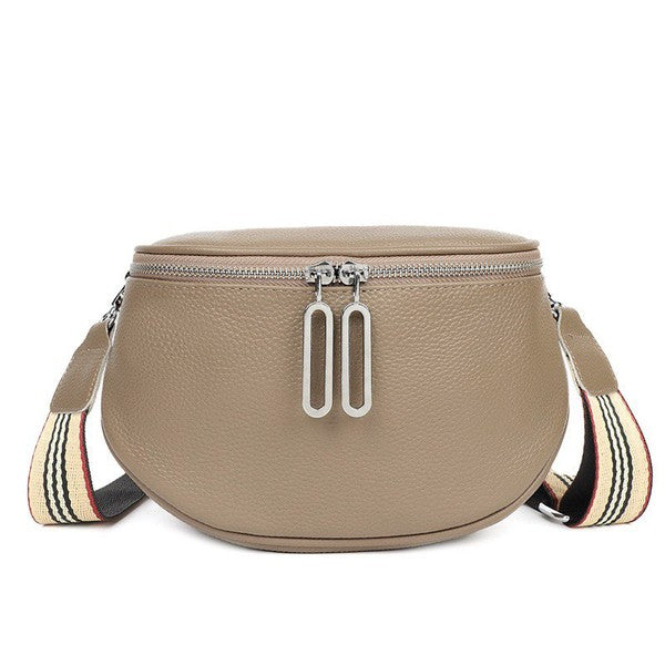 Stylish Hazel Genuine Leather Adjustable Crossbody Sling Bag