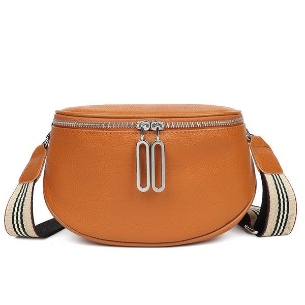 Stylish Hazel Genuine Leather Adjustable Crossbody Sling Bag