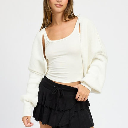Cozy Layering Knit Oversized Shrug Sweater Cardigan