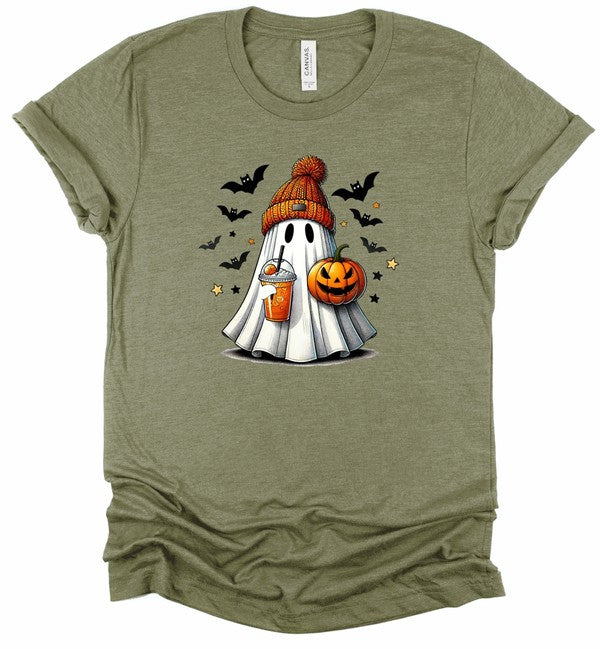 Halloween Ghost Cotton Unisex Fashion Graphic Tee T-Shirt - Accessoriesforever