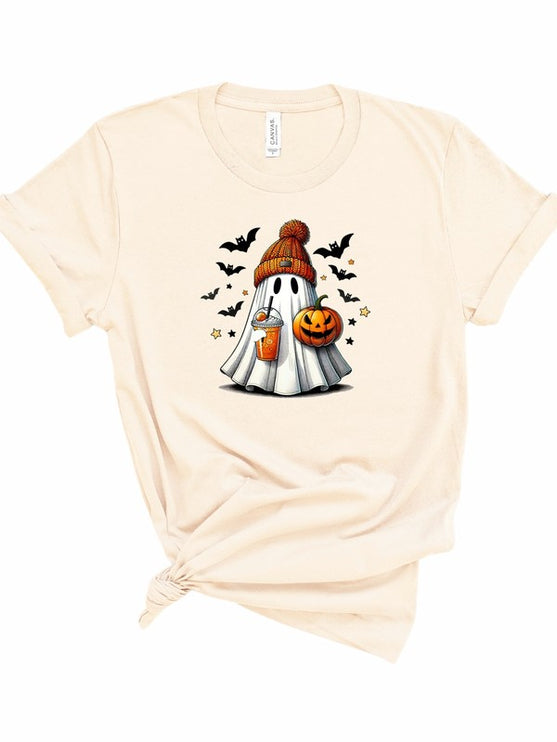 Halloween Ghost Cotton Unisex Fashion Graphic Tee T-Shirt - Accessoriesforever
