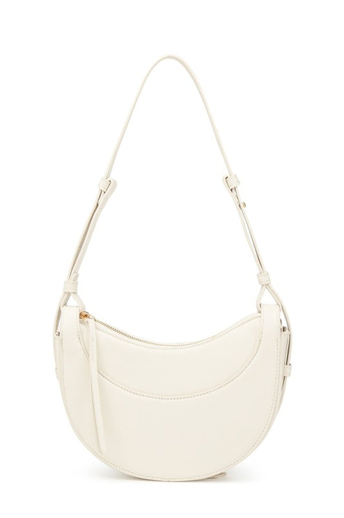 Chic Stylish Vegan Leather Crescent Crossbody Bag