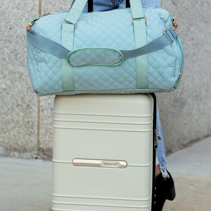 Quilted Water Resistant Travel Weekender Bag