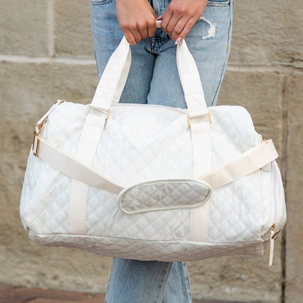 Quilted Water Resistant Travel Weekender Bag