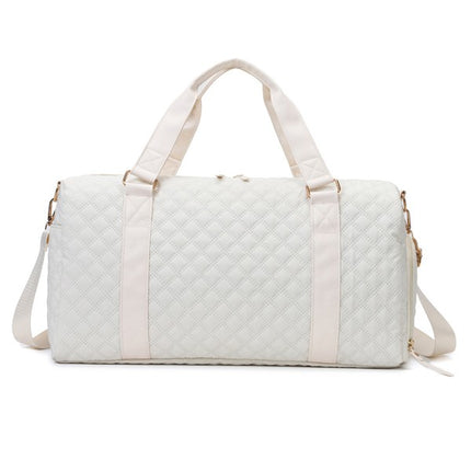 Quilted Water Resistant Travel Weekender Bag