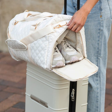 Quilted Water Resistant Travel Weekender Bag
