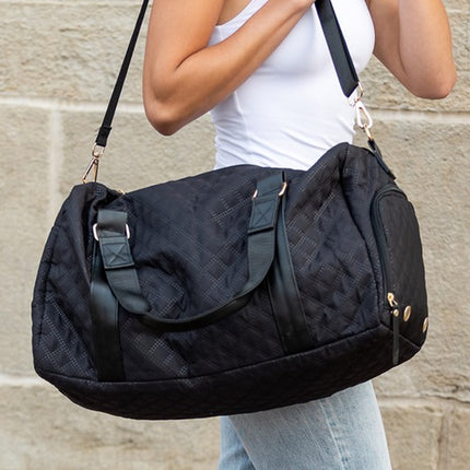 Quilted Water Resistant Travel Weekender Bag