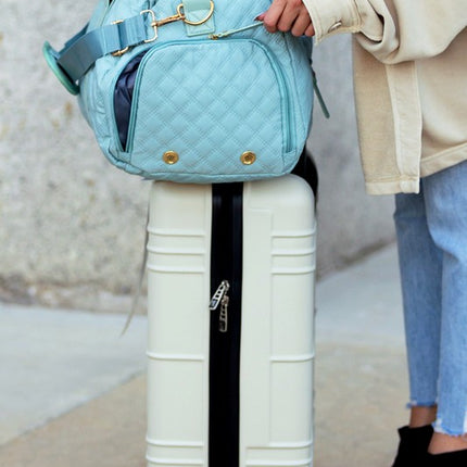 Quilted Water Resistant Travel Weekender Bag