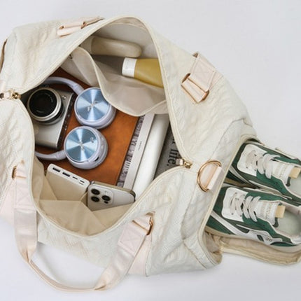 Quilted Water Resistant Travel Weekender Bag