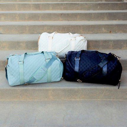 Quilted Water Resistant Travel Weekender Bag
