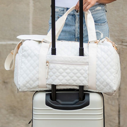 Quilted Water Resistant Travel Weekender Bag