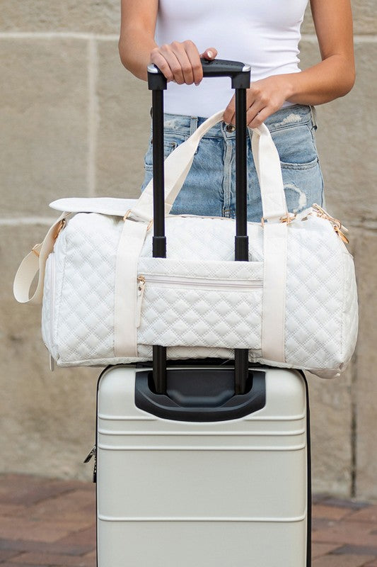 Quilted Water Resistant Travel Weekender Bag - Accessoriesforever