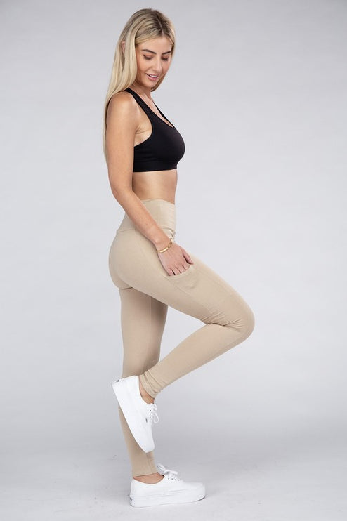 High-Waisted Active Leggings with Concealed Pockets for Essentials