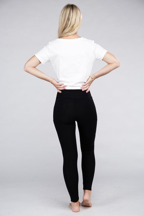 High-Waisted Active Leggings with Concealed Pockets for Essentials