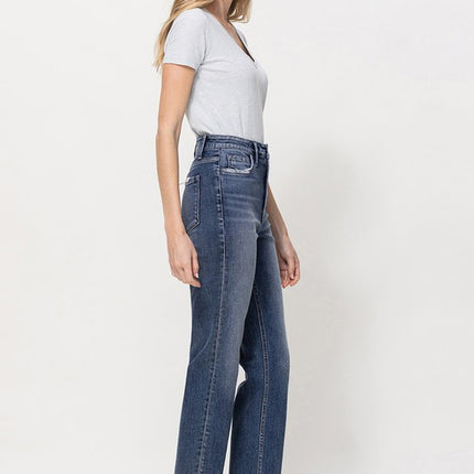 Distressed High Rise Stretch Ankle Straight - Accessoriesforever
