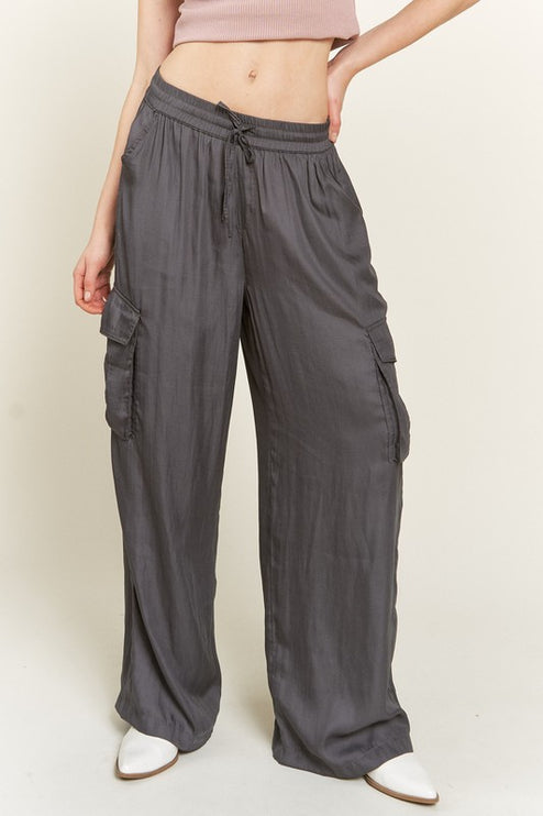 Comfort Fit Cargo Pull-On Pants with Elastic Waist - Accessoriesforever