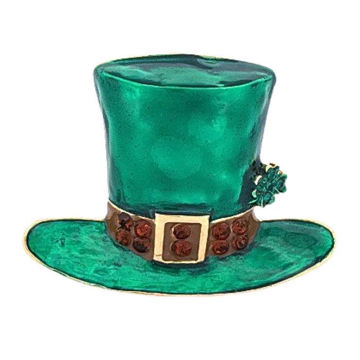 St. Patrick's Leprechaun Hat Pendant Charm Brooch Pin - Accessoriesforever