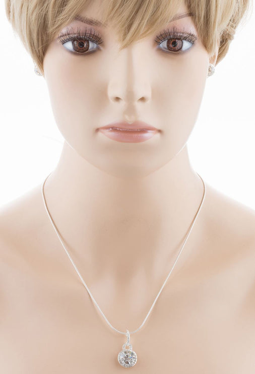 Bridal Wedding Jewelry Set Crystal Rhinestones Simple Soft Linear Drop Necklace - Accessoriesforever