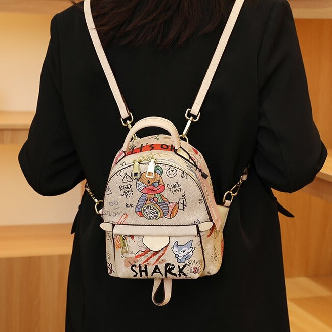 Cute Trendy Cartoon Graffiti Fashion Mini Bag Purse Handbag Backpack